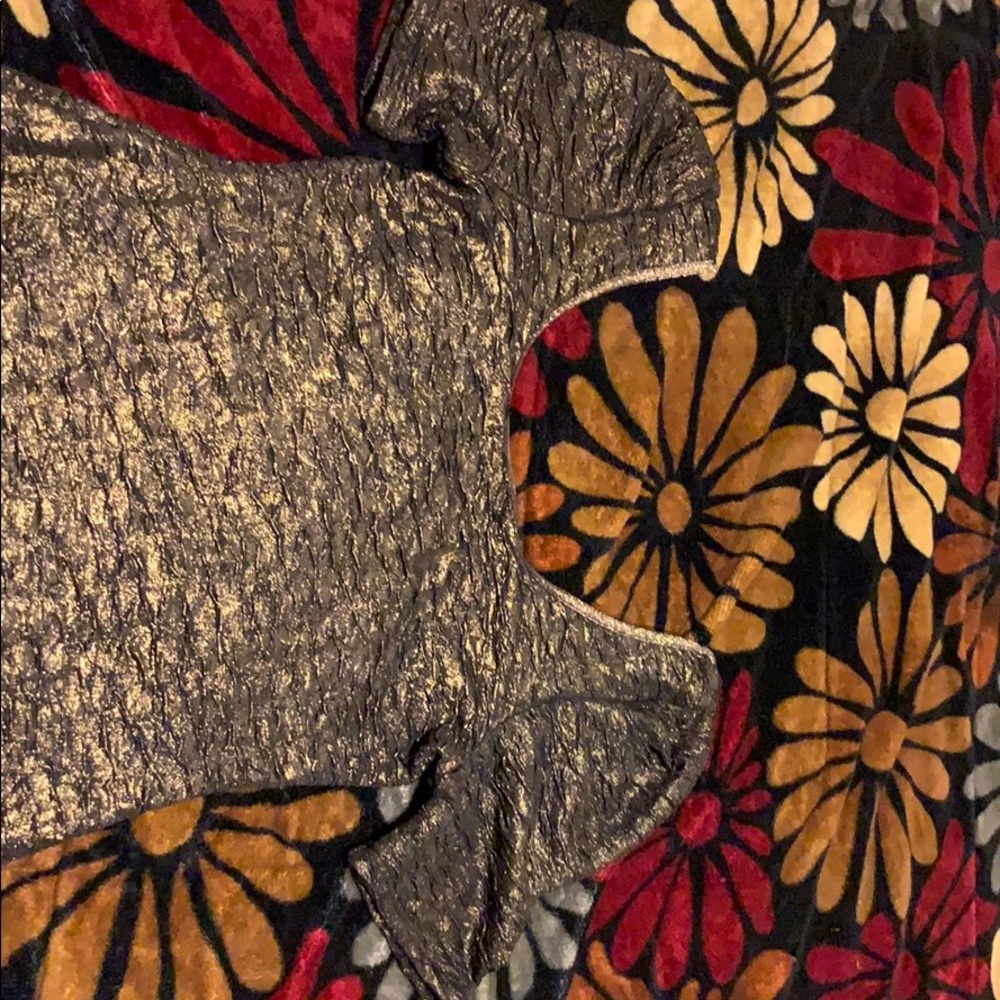 Black and gold metallic dress